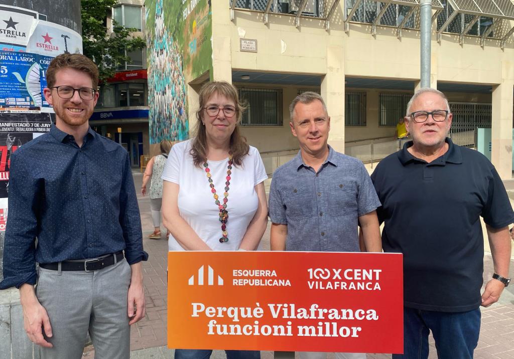 Roda de premsa d'ERC Vilafranca. Eix