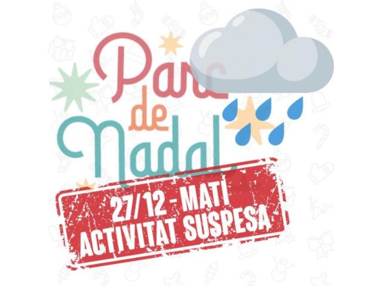 Suspès el Parc de Nadal el matí d'aquest dissabte 27 de desembre per previsió de pluja. EIX