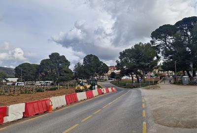 Tall de la carretera BV-2112 per obres a la riera de Ribes del 21 al 27 de maig. Ajt Sant Pere de Ribes
