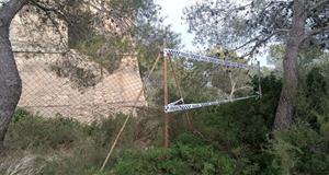 Tancament perimetral provisional de la Torre del Telègraf Òptic