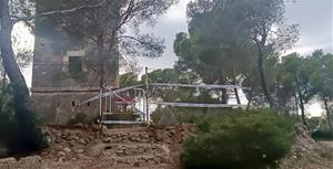 Tancament perimetral provisional de la Torre del Telègraf Òptic