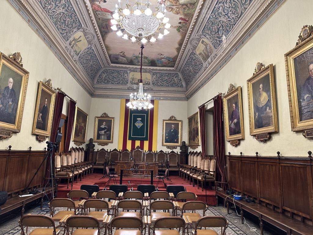 Vilafranca del Penedès inicia la reforma de la Sala de Plens de la Casa de la Vila. Ajuntament de Vilafranca