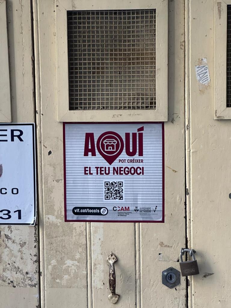 Vilafranca reobre 20 locals comercials en un any gràcies a la campanya “Aquí pot créixer el teu negoci”. Ajuntament de Vilafranca