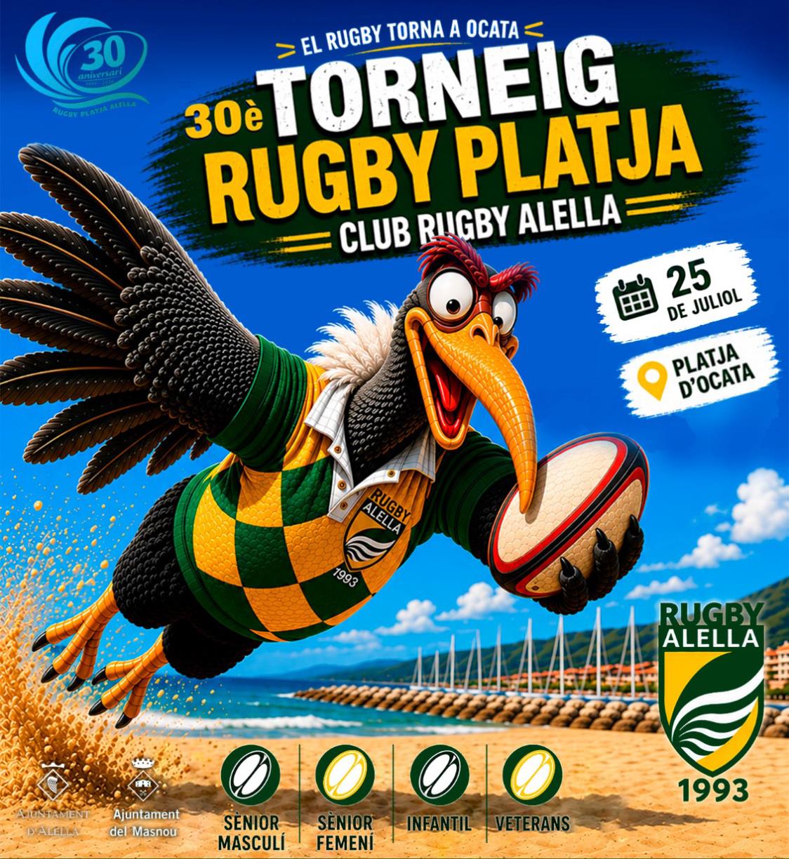 30è Torneig de Rugby Platja d'Alella . Eix