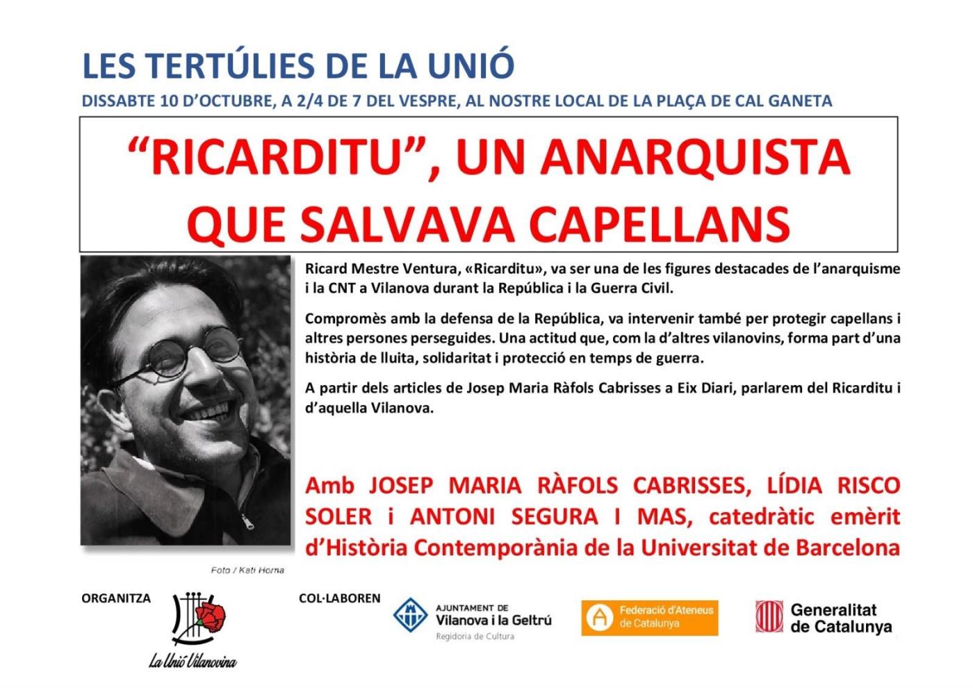 Un anarquista que salvava capellans