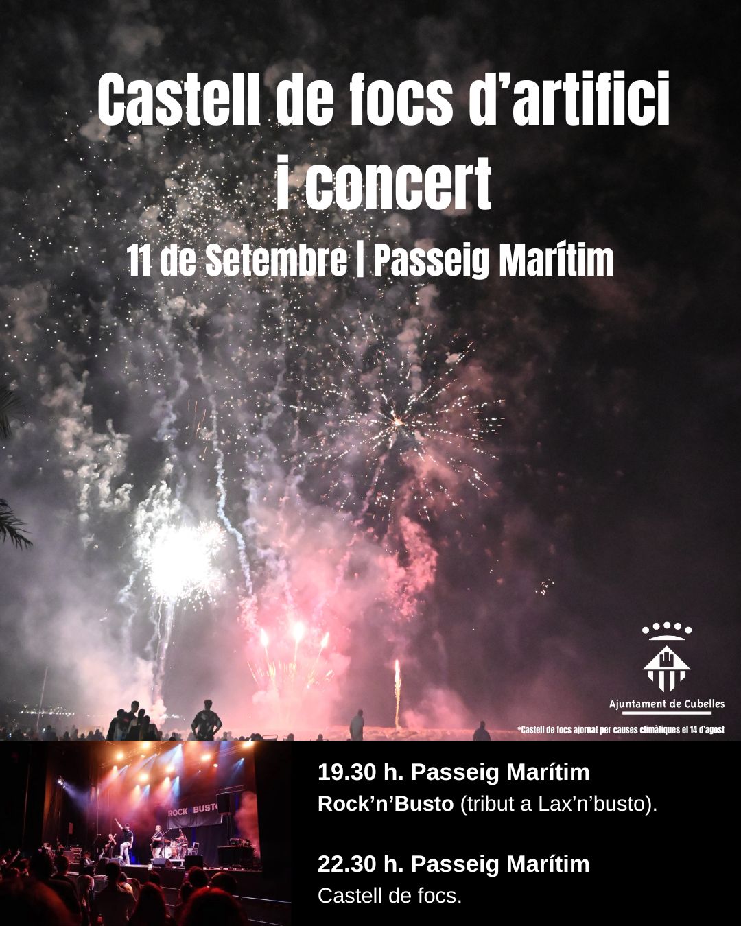 Cubelles recupera el castell de focs artificials