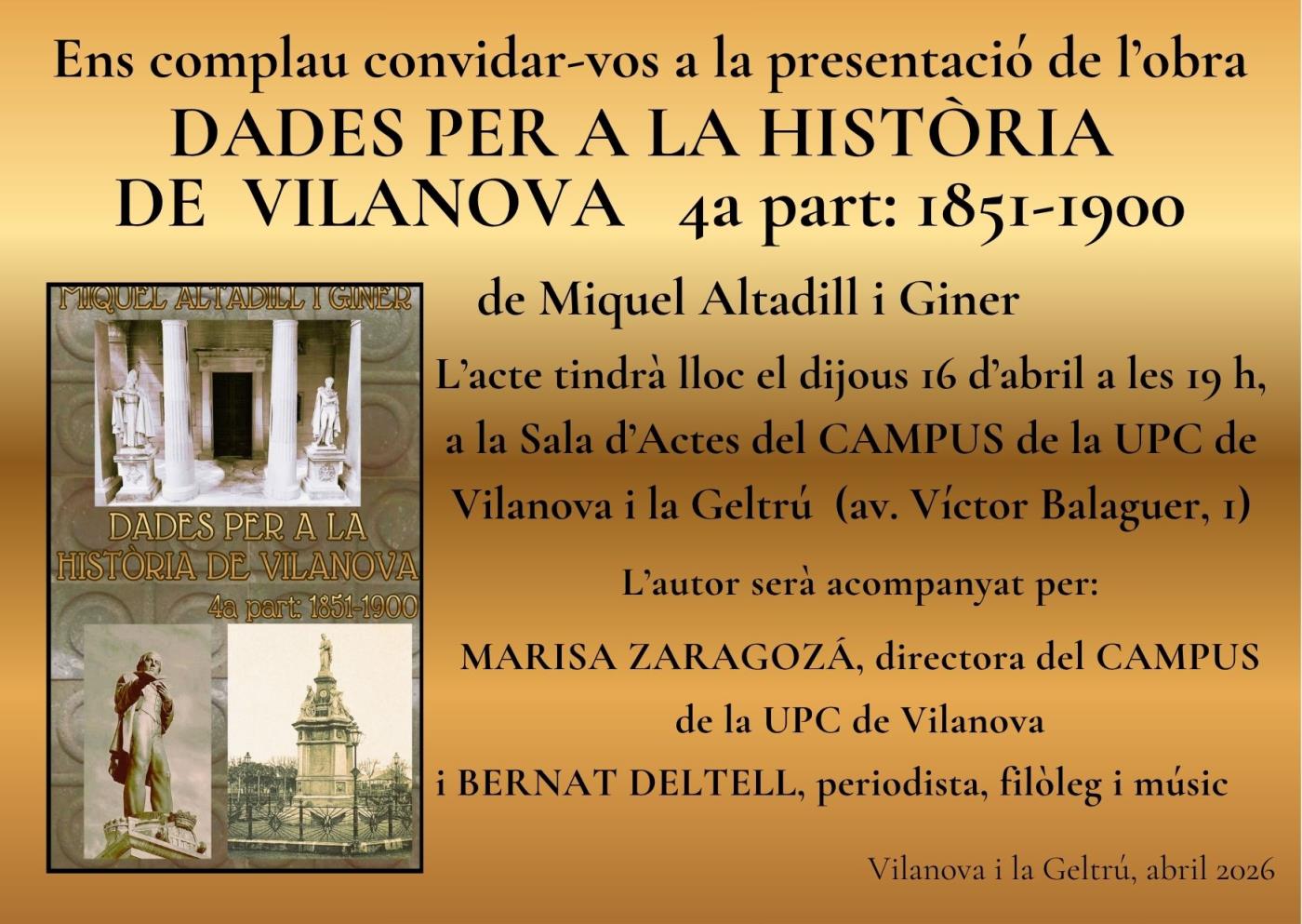 Dades per a la història de Vilanova (4a part: 1851-1900)