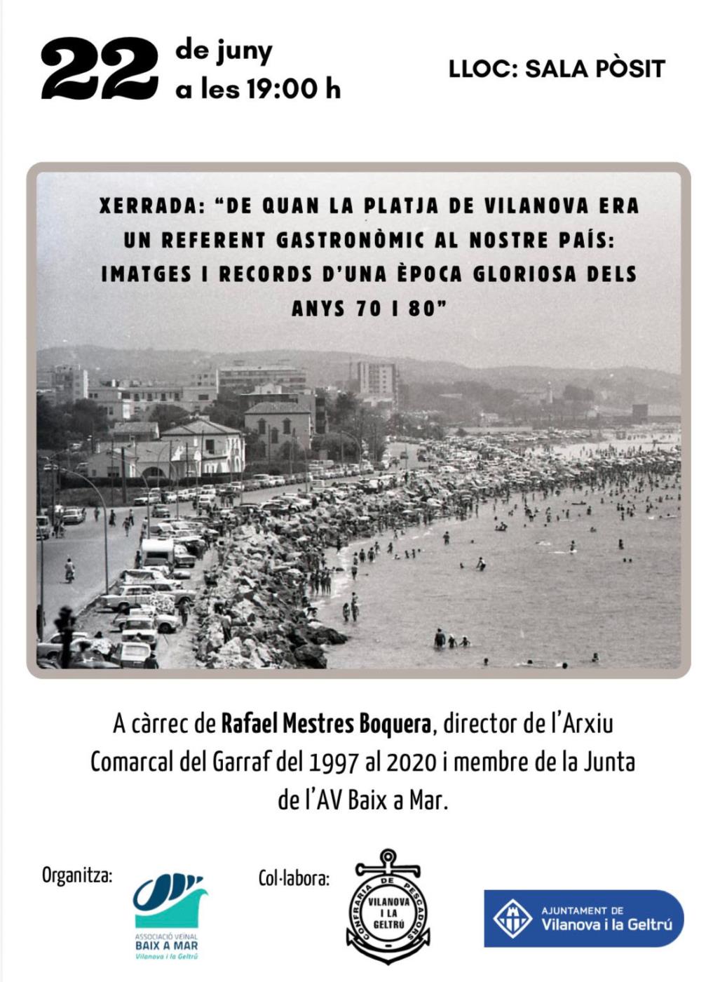 De quan la Platja de Vilanova era un referent Gastronòmic al nostre país