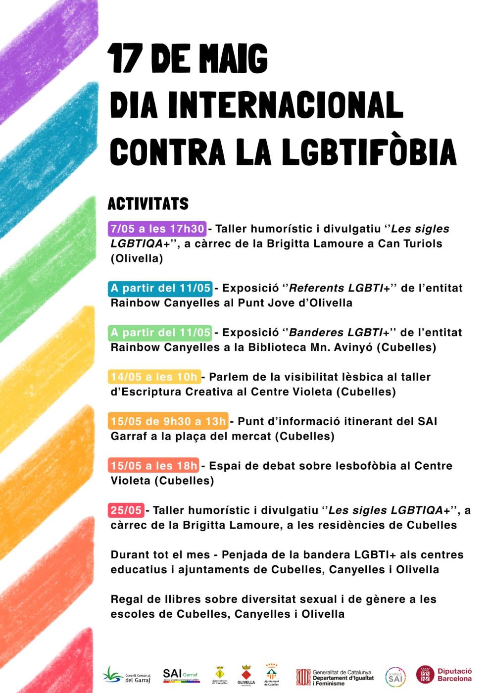 EL SAI Garraf commemora el Dia Internacional contra la LGBTI-fòbia