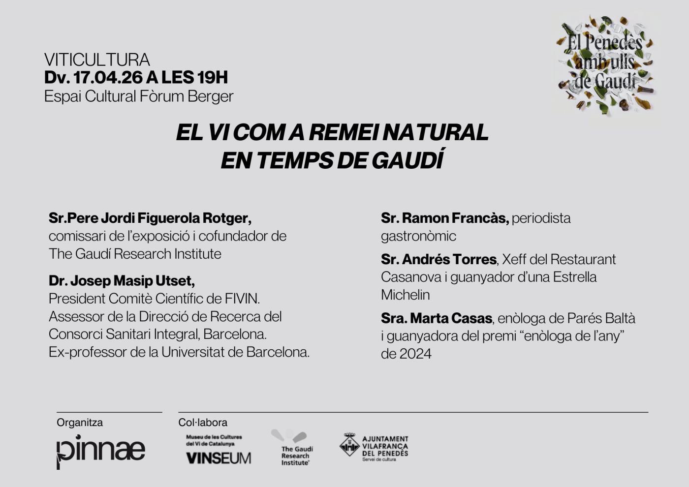 El vi com a remei natural en temps de Gaudí