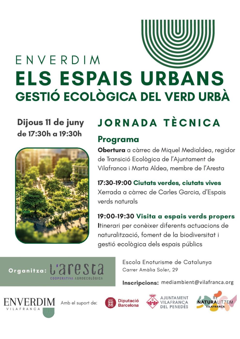 Enverdim els espais urbans. Gestió ecològica del verd urbà