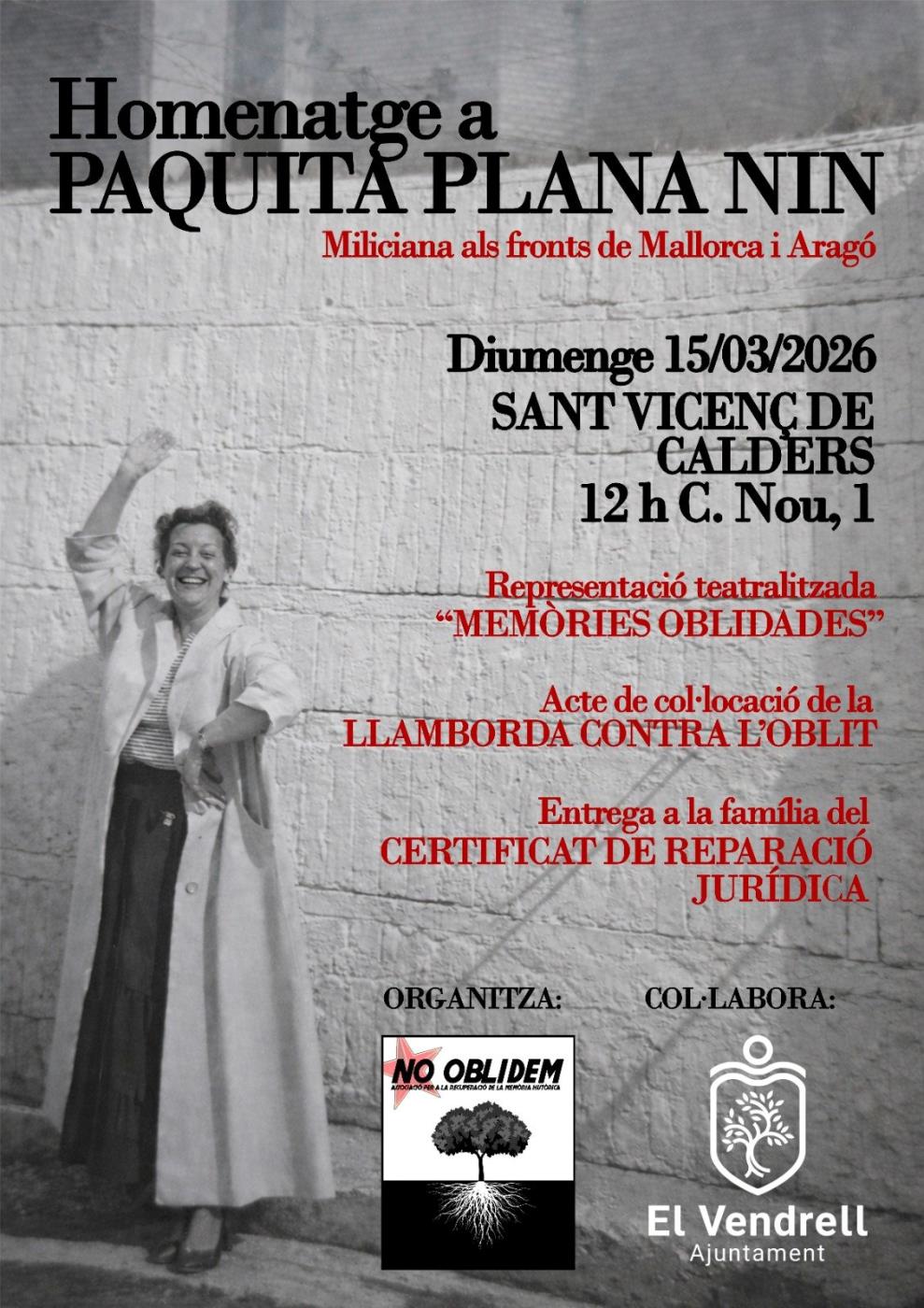 Homenatge Paquita Plana Nin