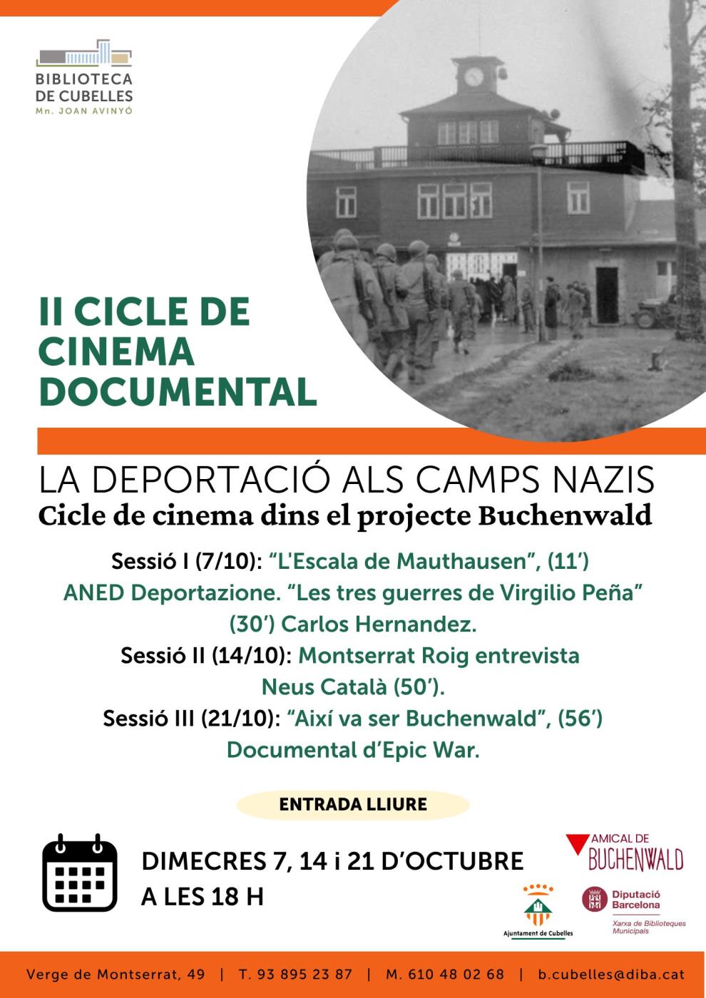 II Cicle de Cinema sobre la deportació als camps nazis