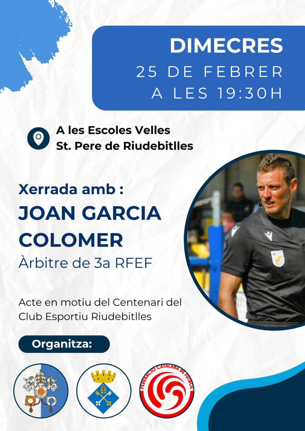 Joan Garcia Colomer, àrbitre de 3a RFEF