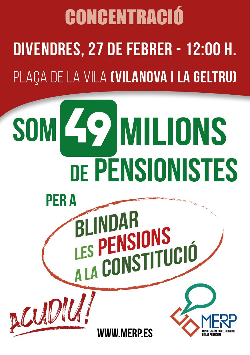  Jornada Estatal per les Pensions