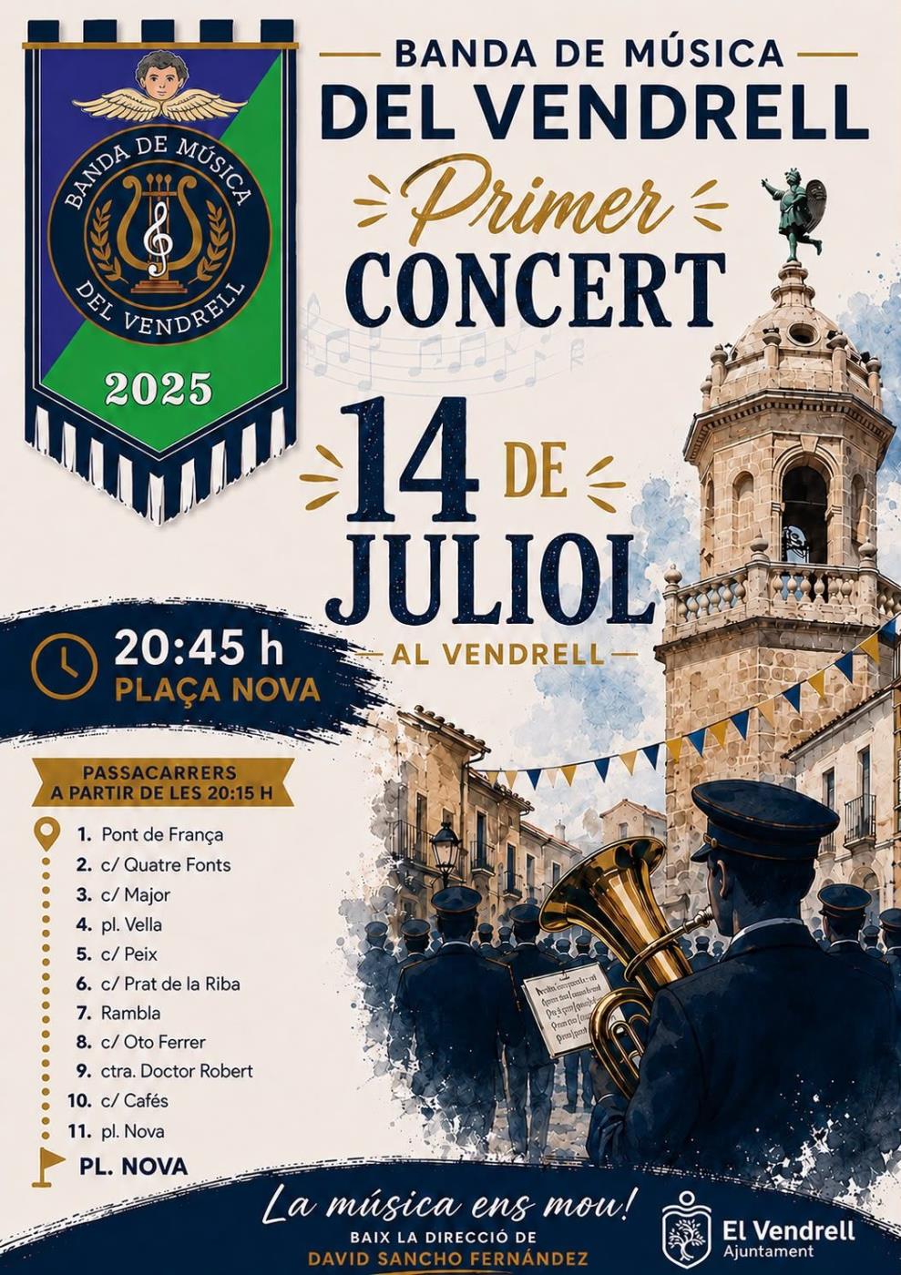 La Banda de Música del Vendrell es presenta en societat