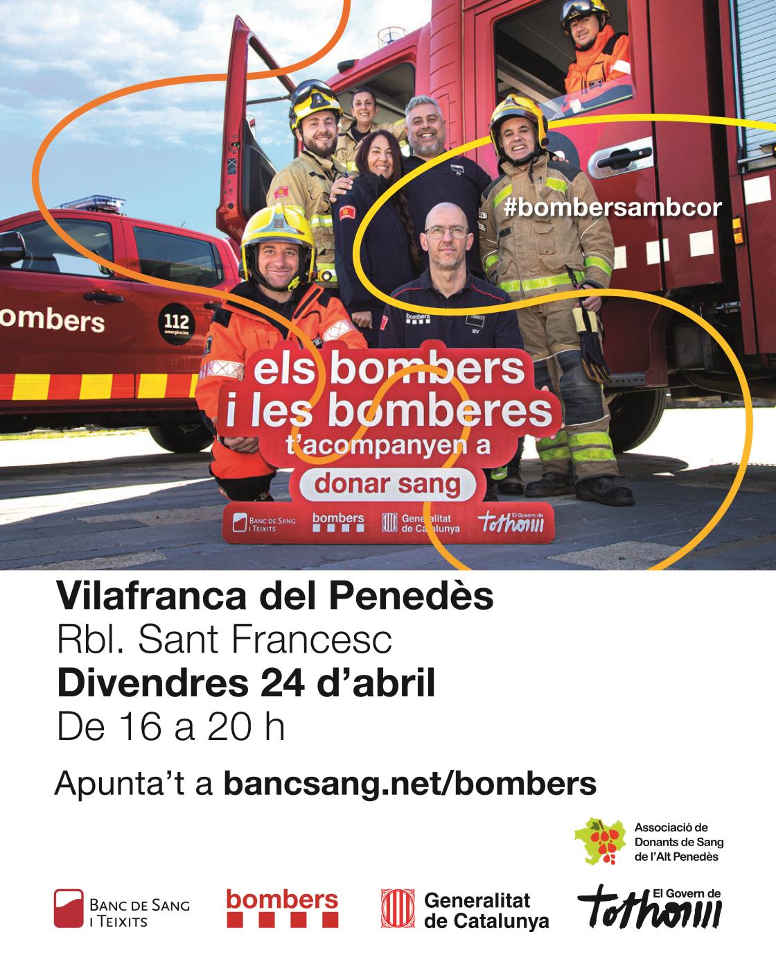 ls Bombers i Bomberes t'acompanyen a donar a sang