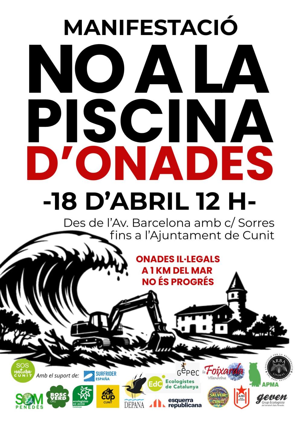 Manifestació de SOS Natura Cunit 