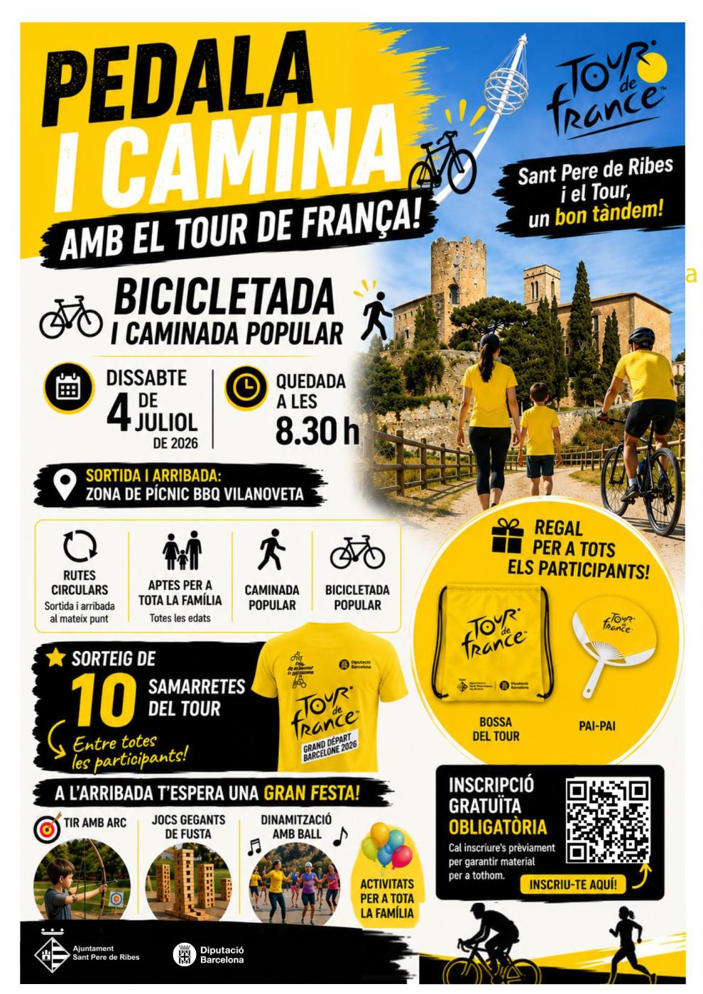 Pedala i camina amb el Tour de França