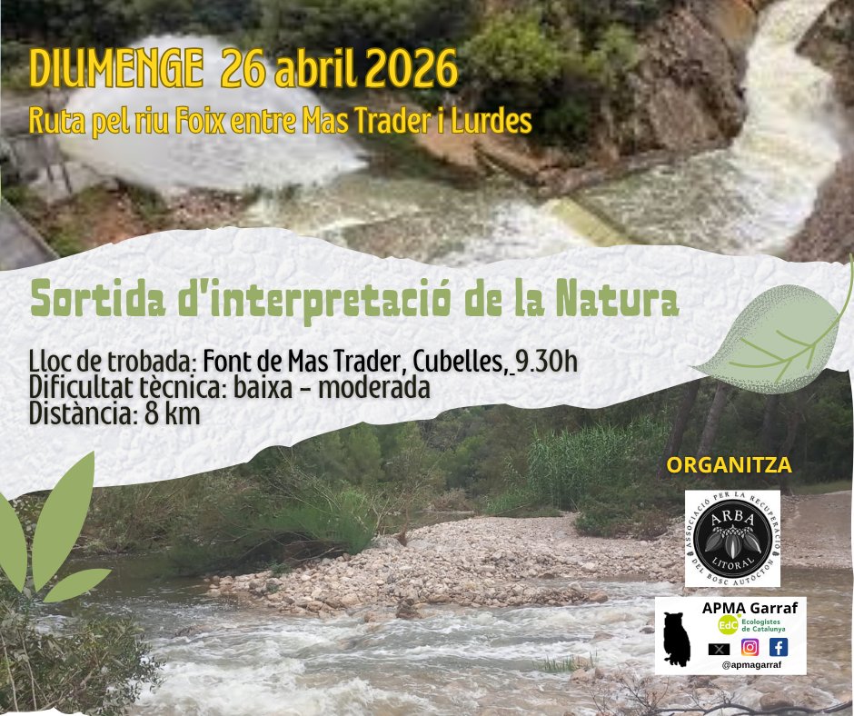 Sortida d'interpretació de la natura al riu Foix