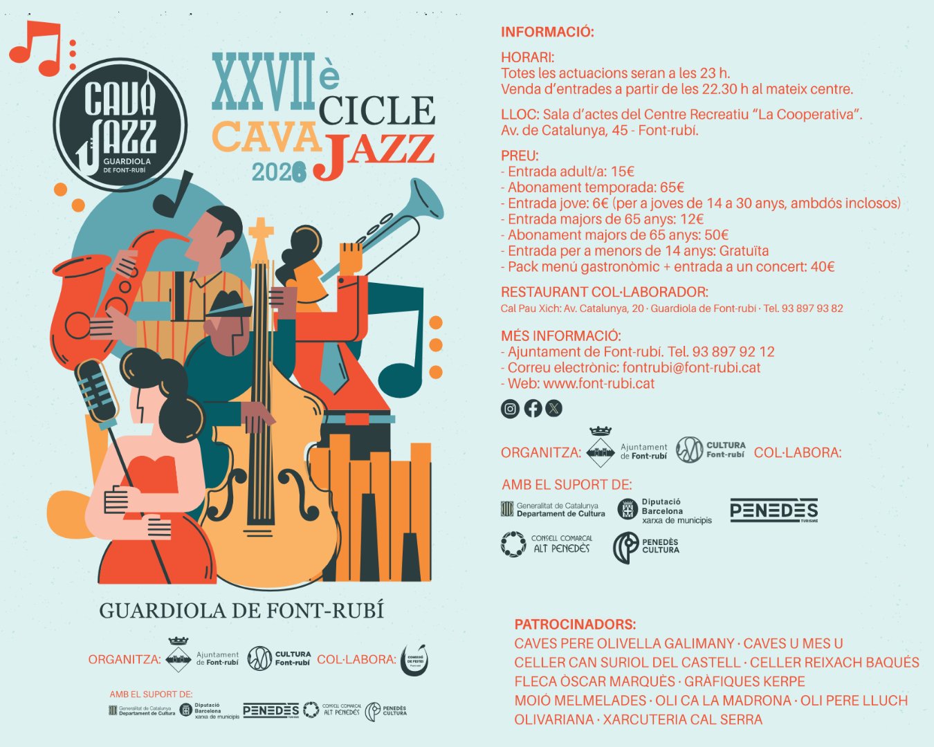 XXVIIè Cicle de Cava Jazz a Guardiola de Font-rubí