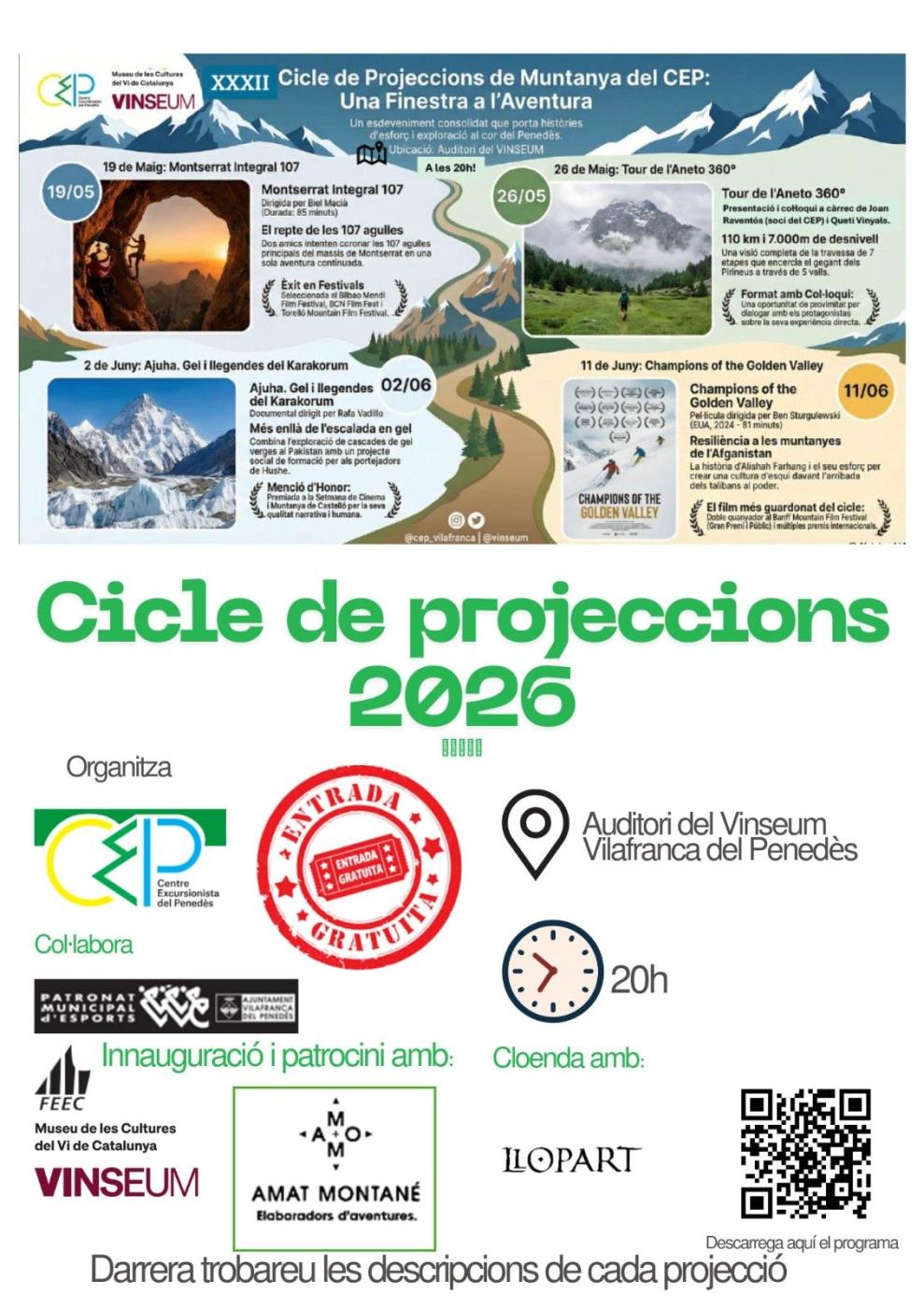 XXXII Cicle de Projeccions de Muntanya del CEP