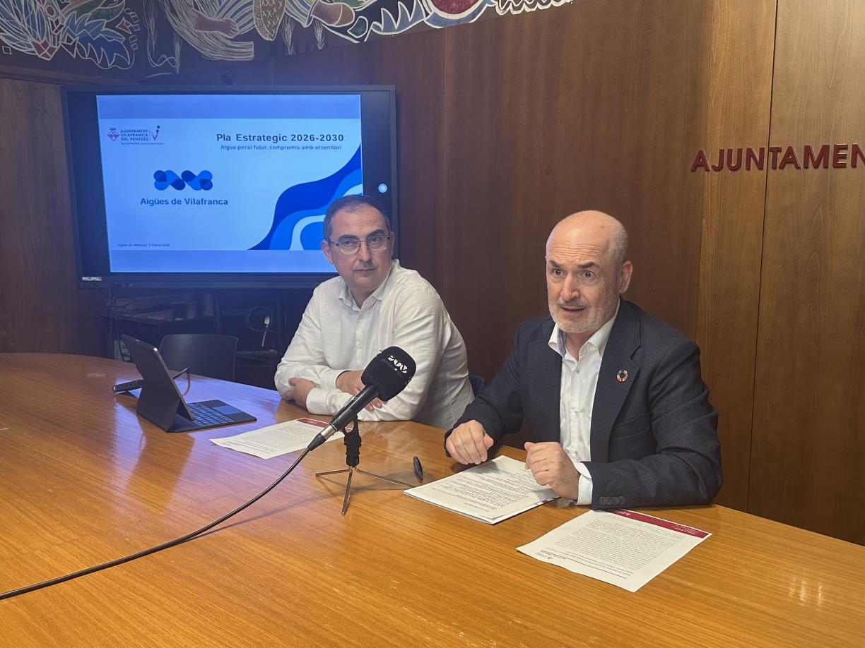 Aigües de Vilafranca aprova un pla estratègic amb 6,4 milions d’inversió per afrontar els reptes hídrics fins al 2030. Ajuntament de Vilafranca