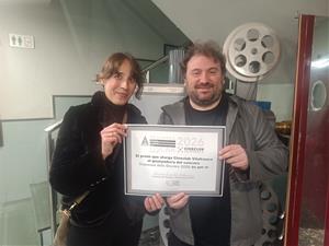 Alejandra Ruiz guanya la Travessa dels Oscar 2026 de Cineclub Vilafranca. Cineclub Vilafranca
