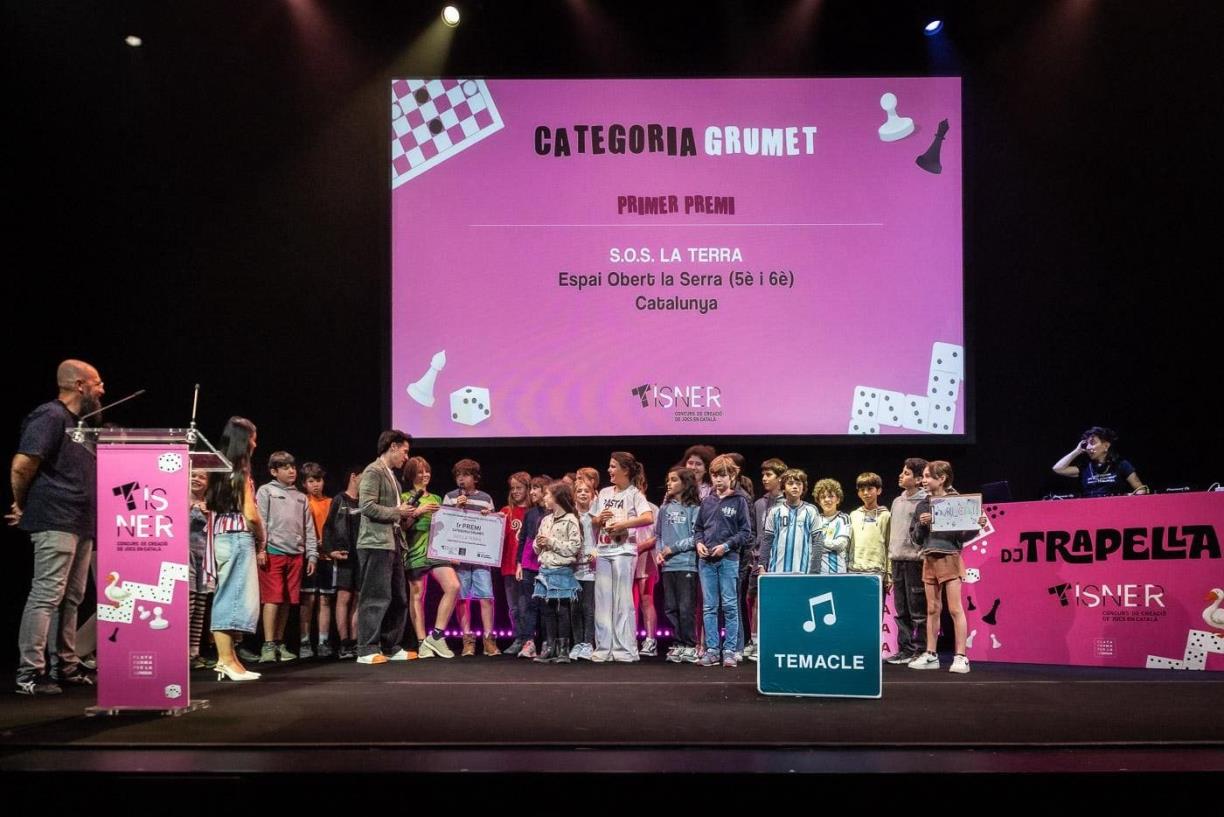 Alumnes de l’Espai Obert la Serra de Sant Pere de Ribes guanyen el Concurs Tísner de Creació de Jocs en Català. Plataforma per la Llengua