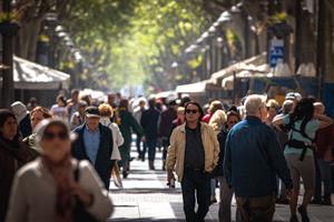 La Rambla Principal, el gran eix comercial de la ciutat. @tgamadeu_photo