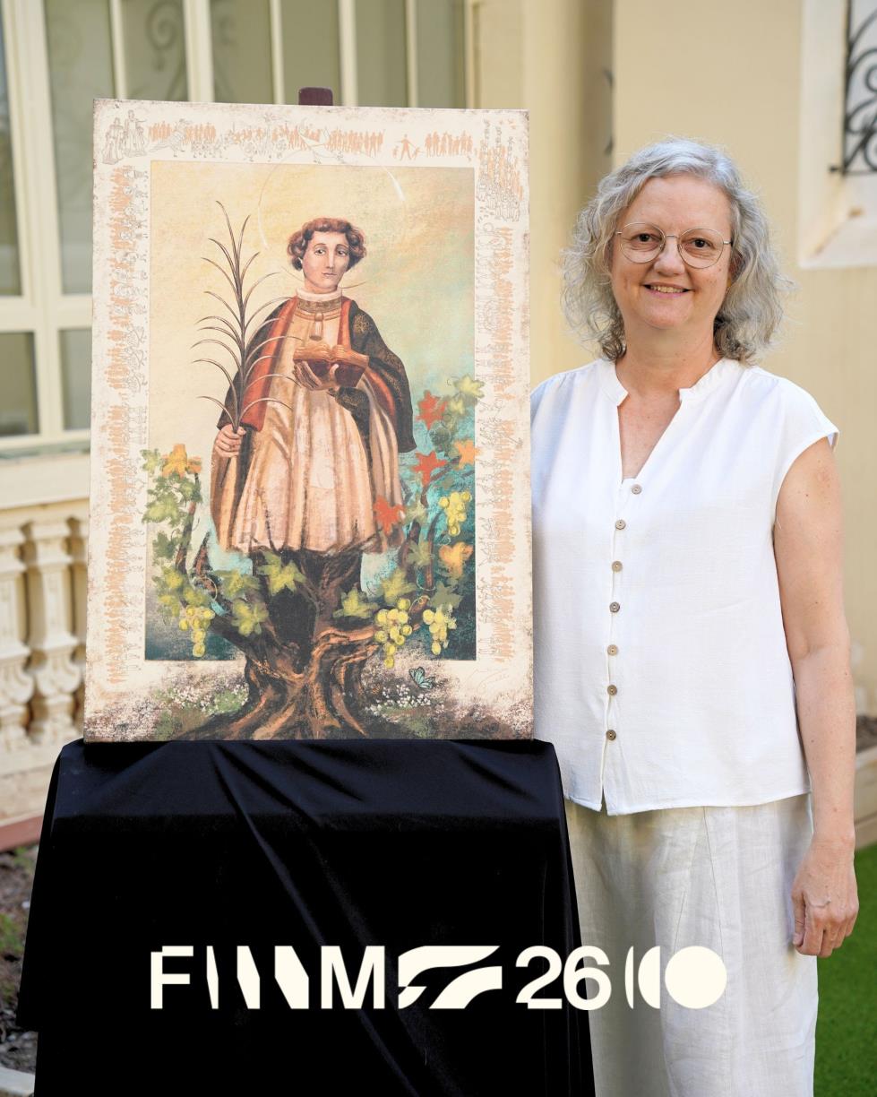 Antònia Bonell presenta una Estampa de Sant Fèlix que posa el patró i el poble al cor de la Festa Major de Vilafranca. EIX