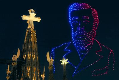 Benedicció de la Torre de Jesús de la Sagrada Família. Eix