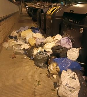 Brossa al carrer, contenidors del Vendrell