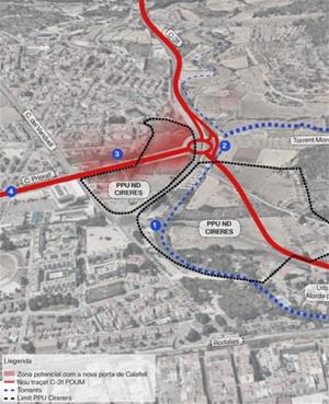 Calafell encarrega un estudi per redefinir el desviament de la C-31 i reduir els embussos a la rotonda de la Creu Roja. Ajuntament de Calafell