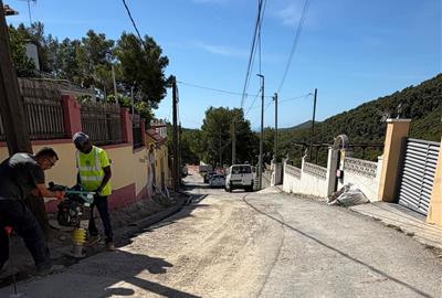 Canyelles inicia les obres per completar la xarxa d’aigua potable de les Palmeres. Ajuntament de Canyelles