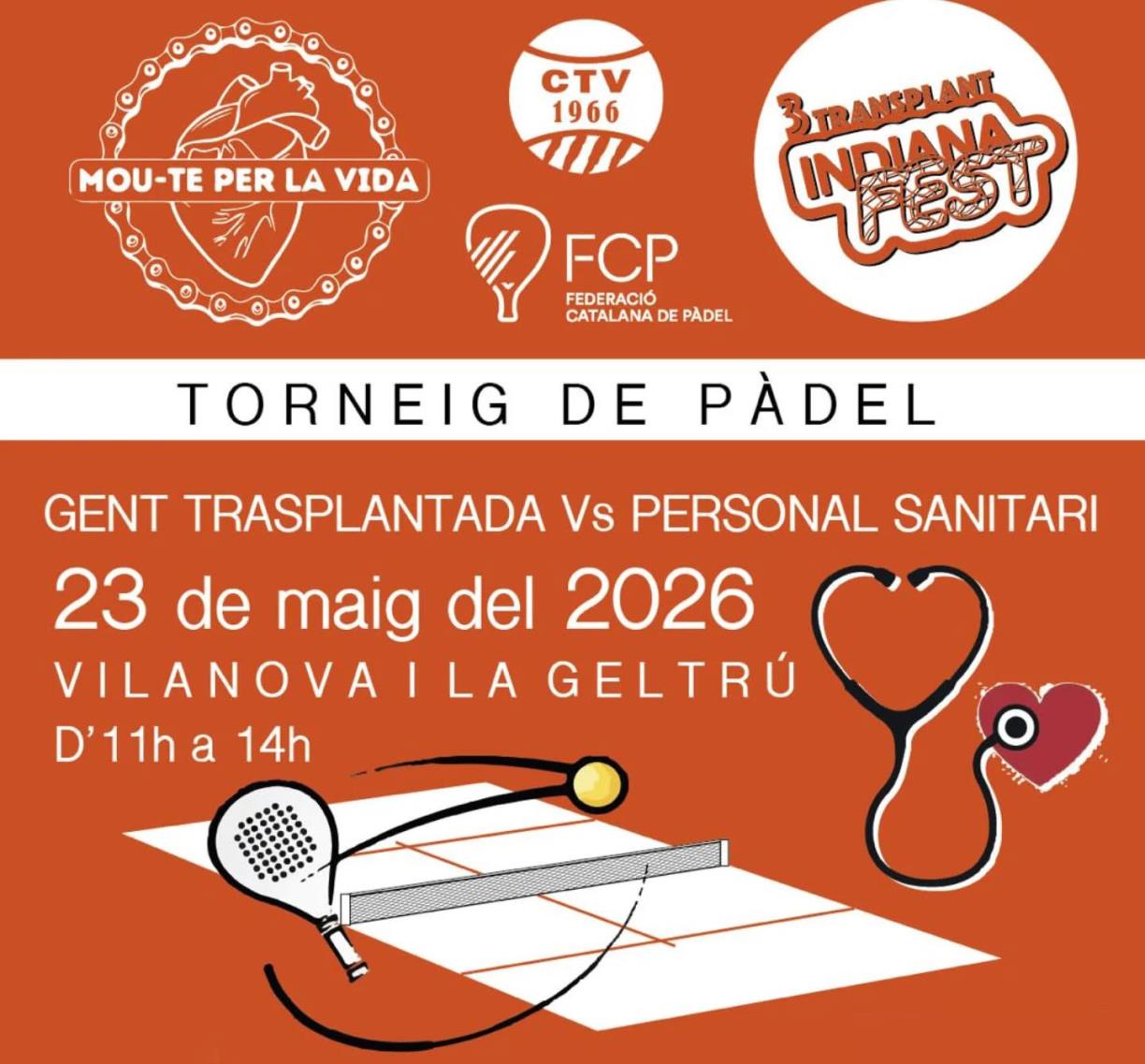 Cartell de la 3a edició del torneig solidari de pàdel . Eix