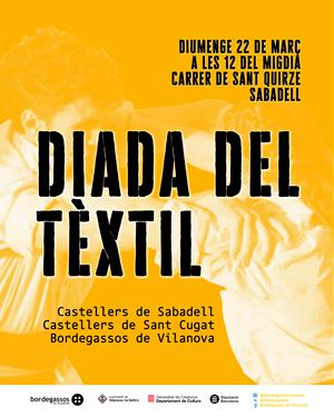 Cartell de la diada del tèxtil. Eix