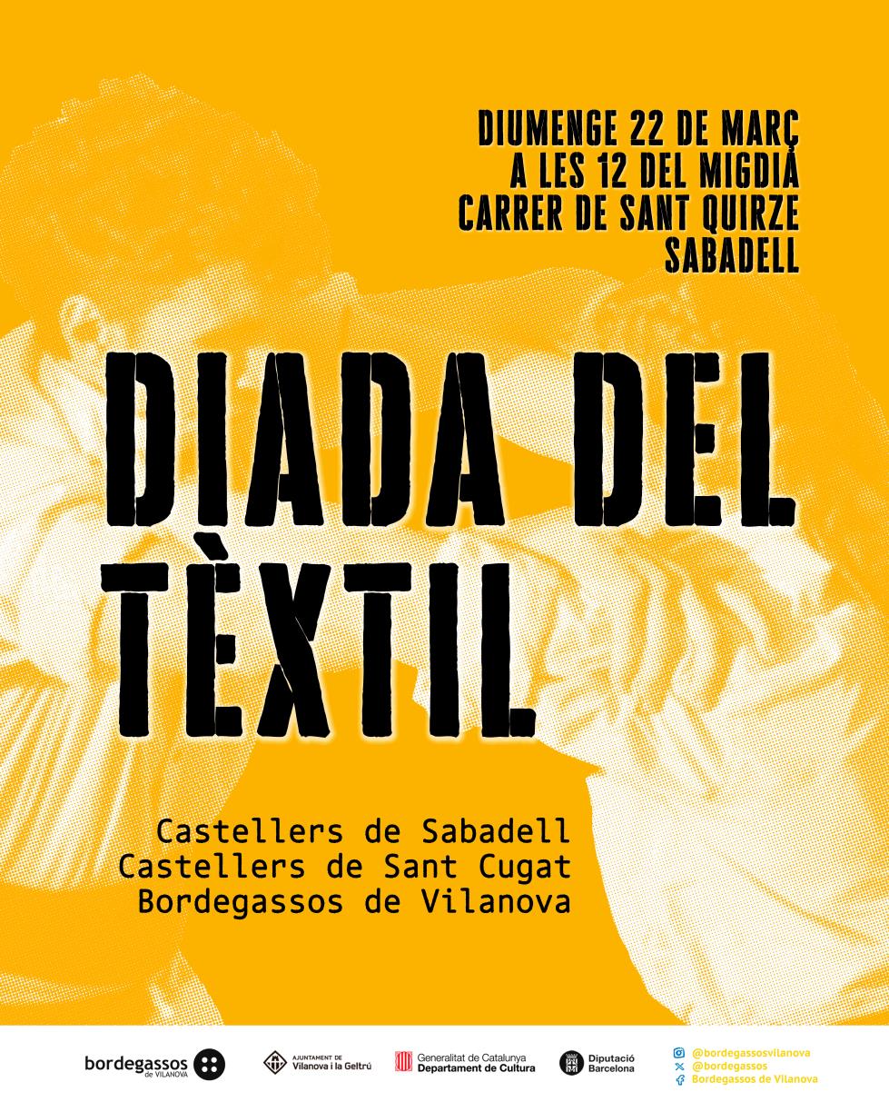 Cartell de la diada del tèxtil. Eix