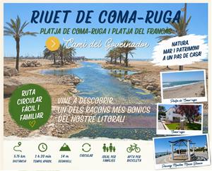Cartell de la futa circular pel litoral del Vendrell . Eix