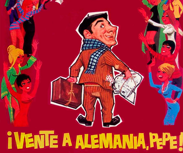 Cartell de la pel·licula 'Vente a Alemania, Pepe'. Eix