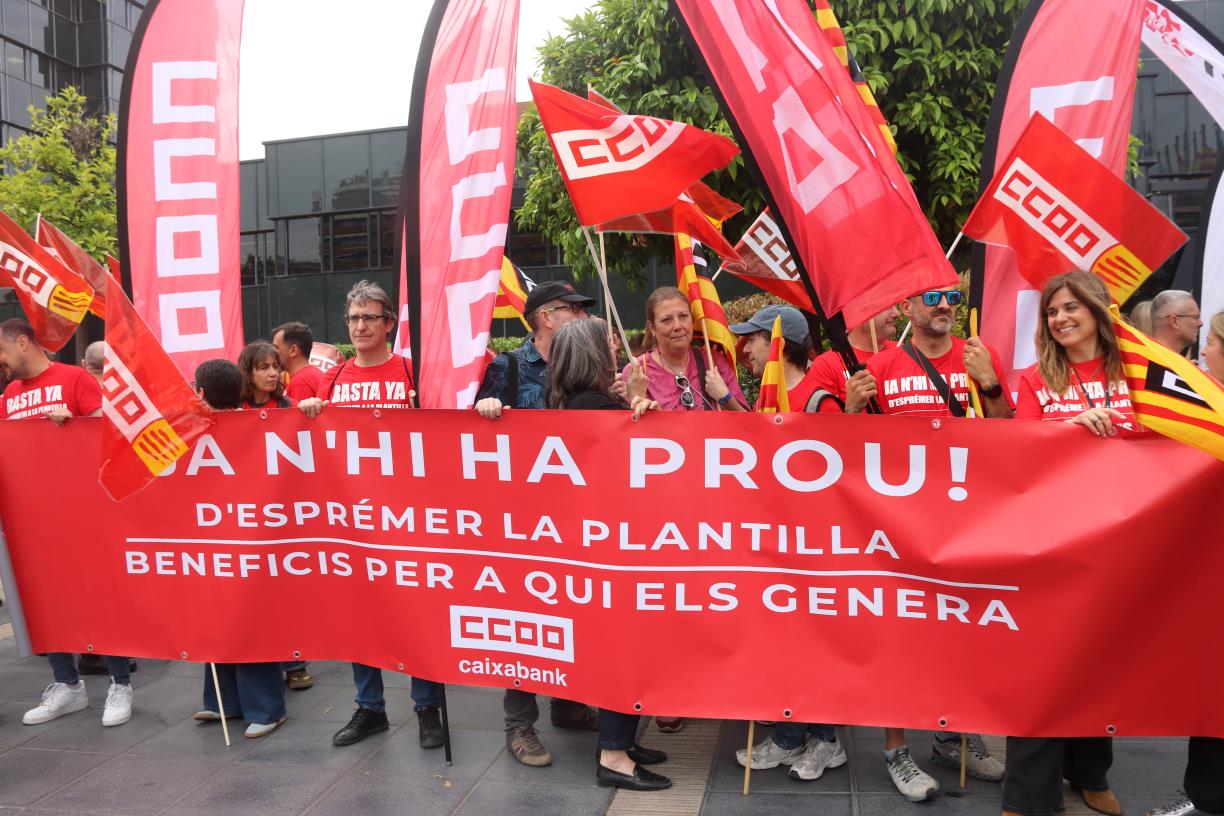 CCOO convoca aquest dimecres concentracions davant diversos bancs per protestar contra la 