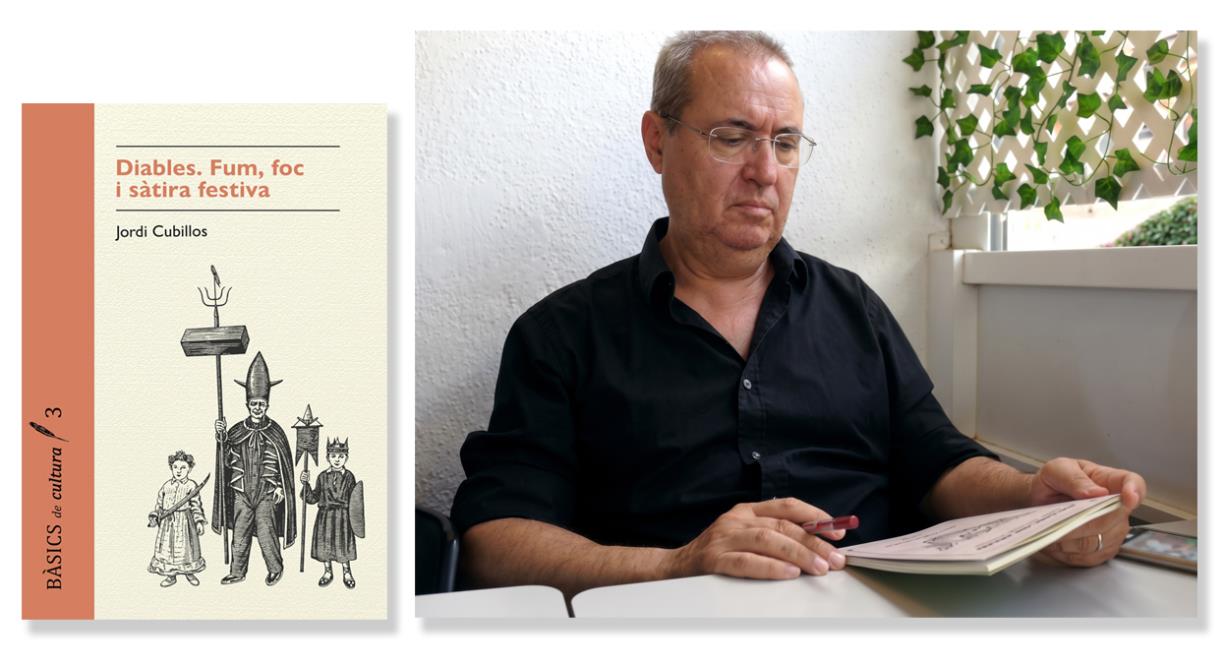 Coberta de '‘Diables. Fum, foc i sàtira festiva’ de Jordi Cubillos. Eix