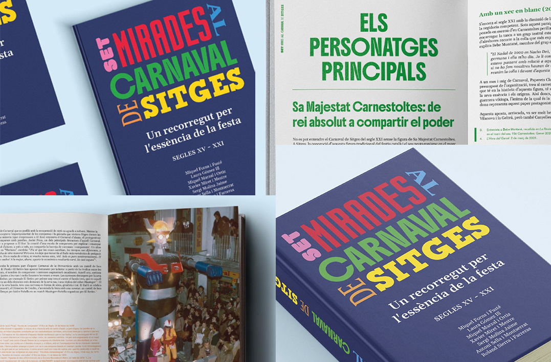 Coberta del llibre ''Set Mirades al Carnaval de Sitges'. Eix