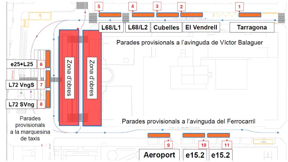 Comencen les obres de millora de l'estació d'autobusos de Vilanova i la Geltrú. Generalitat de Catalunya
