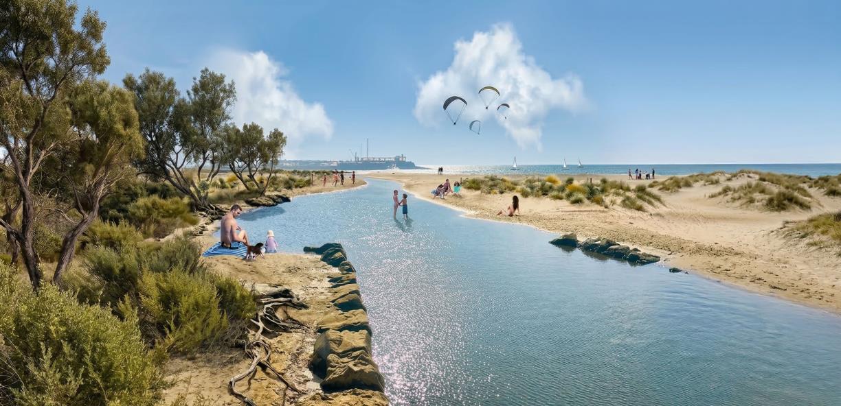 Comencen les obres de reforma i renaturalització del Riuet de Coma-ruga. Ajuntament del Vendrell