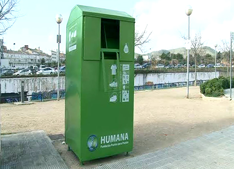 Contenidor de roba. Eix