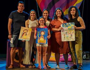 Cristina Badell, Foix Borrell i Vinyet Olivella guanyen el V Concurs de Dibuix Infantil de l’Estampeta de Sant Fèlix.  ©SpaceLabMarketing