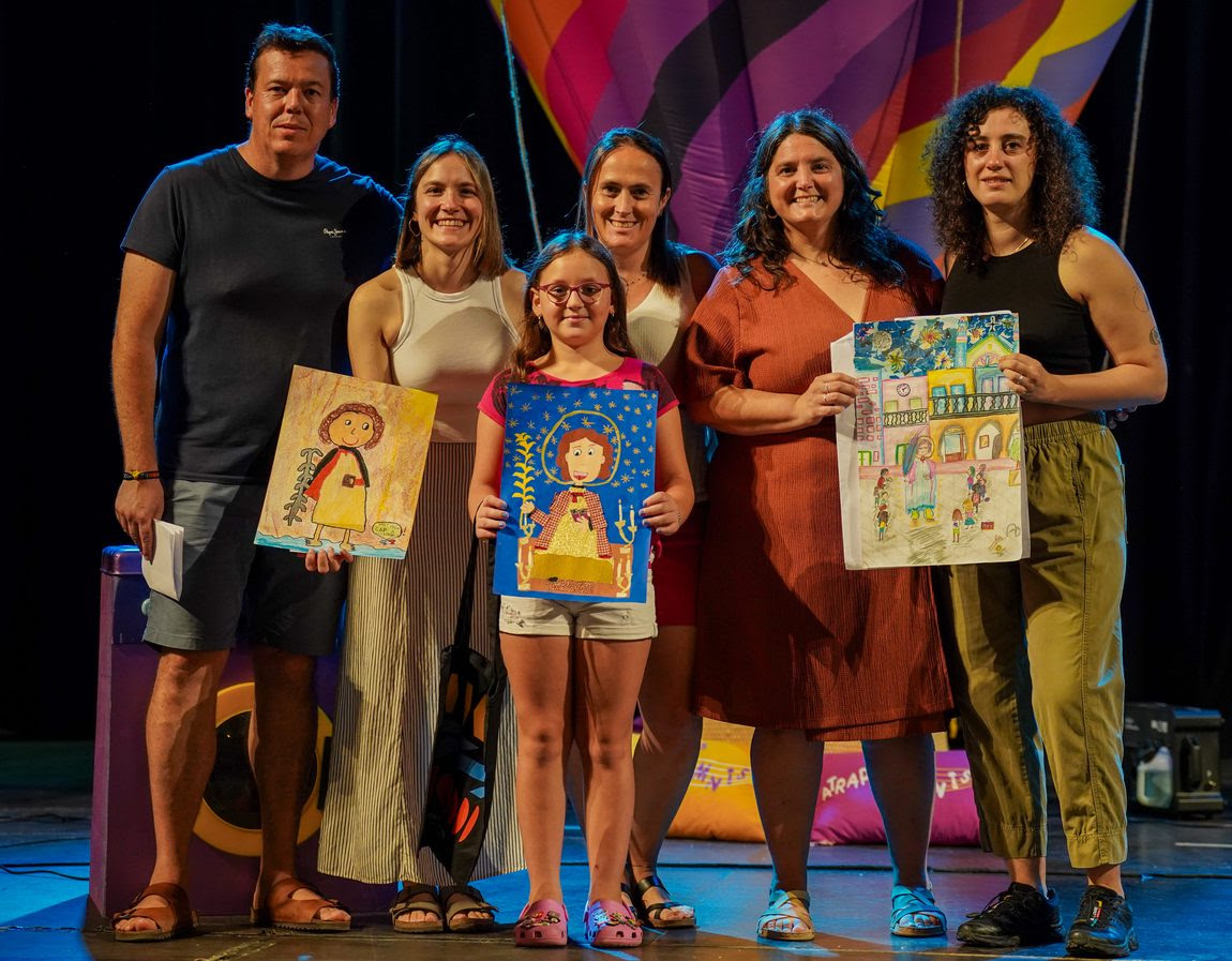 Cristina Badell, Foix Borrell i Vinyet Olivella guanyen el V Concurs de Dibuix Infantil de l’Estampeta de Sant Fèlix.  ©SpaceLabMarketing