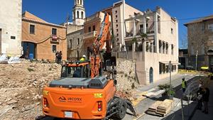 Cubelles reprèn les obres de la plaça del Castell integrant el patrimoni arqueològic