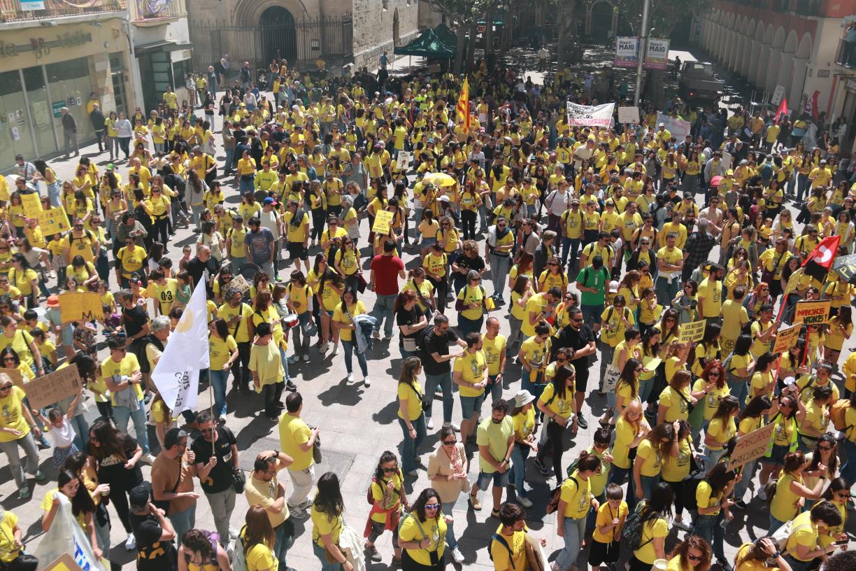 Docents del Penedès clamen a Vilafranca contra la política educativa del Govern. ACN